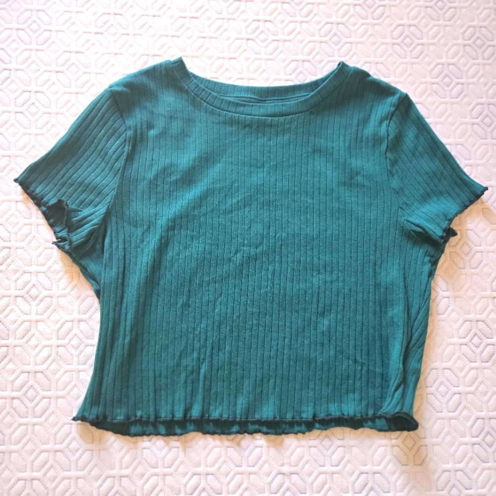 Shein Green Crop Top PTP=16"+